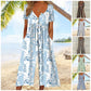💥Last Day Special Sale 49% OFF💃Printed V-Neck Side Pocket Jumpsuit