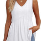 🌞HOT SALE 49% OFF👚Women's Print Flowy Sleeveless V Neck Peplum Tank Tops