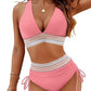 ⏰Last Day Promotion 60% OFF -⏳2026 High Waisted Tummy Control Color Block Bikini Sets