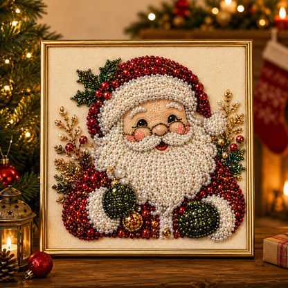🔥48K+ Sold Only £10.99!!🧘Relaxing & Beginner-Friendly - 🎨💎DIY Christmas Pearl Rhinestone Painting  Art Kit