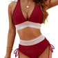 ⏰Last Day Promotion 60% OFF -⏳2026 High Waisted Tummy Control Color Block Bikini Sets