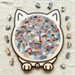 🔥2026 Hot Sale 50% OFF✨⚡ 50K+ SOLD! 🎁🧩135-Piece Morandi-Colored Cat Shaped Wooden Jigsaw Puzzle