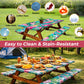 🦩✨Flamingo Picnic Table Cover Bench Covers and Carrying bag, Elastic all Around,Windproof and Waterproof Picnic Table Covers with Elastic for Camping 🎉