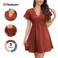 💕2026 New arrival 59% OFF Only ￡29.89! ☀️Florboom Women's Floral Lace Bohemian Dress — Featuring a deep V-neck, a short-length design, flowing short sleeves, and an A-line hem