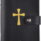 ✝️ Catholic Genuine Leather Holy Card Holder – Pocket Prayer Card Organizer with Snap Closure