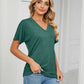 💕Hot Sale 49% OFF🌷V-Neck Solid Color Loose Ladies Tops