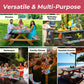 🦩✨Flamingo Picnic Table Cover Bench Covers and Carrying bag, Elastic all Around,Windproof and Waterproof Picnic Table Covers with Elastic for Camping 🎉