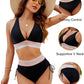 ⏰Last Day Promotion 60% OFF -⏳2026 High Waisted Tummy Control Color Block Bikini Sets
