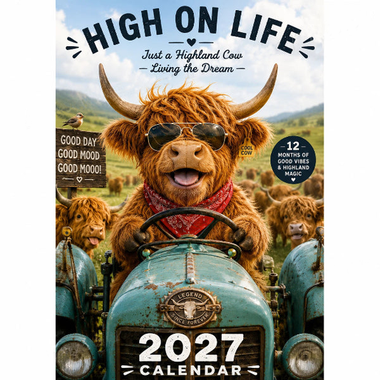 🔥Hot Sale Only￡10.99！✨ 45K+ SOLD! 🎁2027 Funny HighlandCows Wall Calendar |A4Hanging Calendar