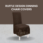 🎀🪑Ruffle Design Dinning Chair Covers,Soft Drop Cloth, Universal Fit for High-Back & Low-Back Chairs.