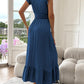 🎉2026 Summer Hot Sale 70% OFF💃Women's Plain V-Neck Ruffled Waist-Defining Shirred V Neck Maxi Dress
