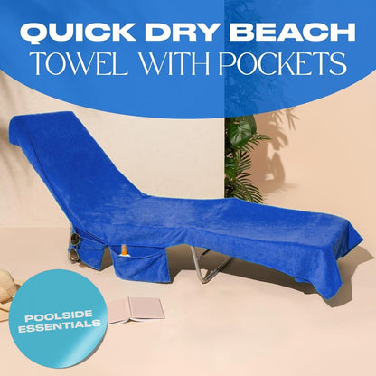 🏖️ Last Day Special Price :￡13.99!!🌞Sun Lounger Towel in Bag with Pockets Storage🌊