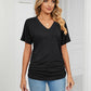 💕Hot Sale 49% OFF🌷V-Neck Solid Color Loose Ladies Tops