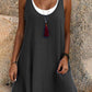 🌟LAST DAY SALE: ONLY ￡14.99!!🎁💃Women's Casual Loose Sleeveless Fake Two Piece Tank Dress