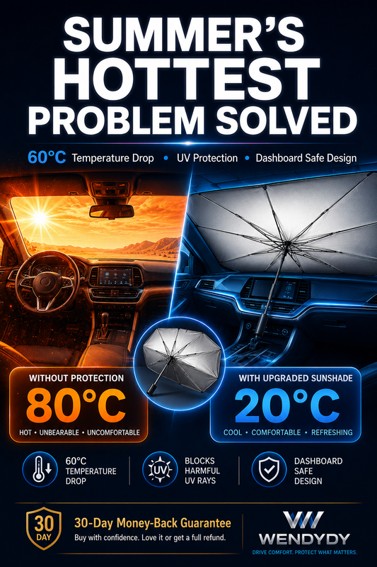 🔥Last Day 50% OFF✨️ - 2026 Upgraded Car Windshield Sun Shade Umbrella