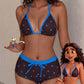 👙New arrival 50% OFF! ☀️Women's Polka Dots 2 Piece Swimsuit Triangle Halter Bikini Set Boyshorts Bathing Suit