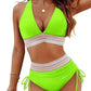 ⏰Last Day Promotion 60% OFF -⏳2026 High Waisted Tummy Control Color Block Bikini Sets