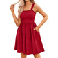 ⏰Hot Sale 80% Off💃Women's Summer Dresses Casual Square Neck Floral Sundress With Pockets