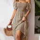 🌈2026 Summer Hot Sale 50% OFF!✨Square Neck Floral Midi Dress – Smocked Bodice, Flowy Tiered Skirt, Romantic🌸