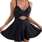 ⏳Last Day Special Sale 80% OFF🩱Women's Cutout One Piece Skirt Swimsuit