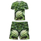 🍉New arrival 33% OFF! 👕 Men's Casual Watermelon-Patterned T-Shirt Set – Round Neck Short Sleeve Top & Shorts, Loose & Breathable, Plus Size Available. Fun & Trendy Summer Outfit! ☀️🩳