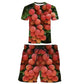 🍉New arrival 33% OFF! 👕 Men's Casual Watermelon-Patterned T-Shirt Set – Round Neck Short Sleeve Top & Shorts, Loose & Breathable, Plus Size Available. Fun & Trendy Summer Outfit! ☀️🩳