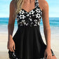 🔥LAST DAY SALE -49% OFF⚡👙Women's Plants Print V Neck Swimdress & Tankini Set 