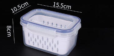 🍎3PCS Fruit Storage Container Set for Fridge with Removable Colander- Fresh Keeping for Fridge, Easy to Clean & Stack ✅🍇