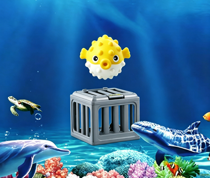 🔥2026 Hot Sale 51% OFF✨⚡Summer Pool Toys for Kids - Diving Animal & Cage Set🎁🌊Sink & Seek Game🎉💦
