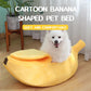 🍌🐱 Creative Banana Shape Bed For Cats & Dogs – Plush Semi-Enclosed Cave, Soft Sponge Padding, Cozy Private Retreat For Kittens, Cats & Small Pets. Available In 4 Sizes! 💤✨🛏️