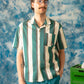 Sport-Cola Stripe Short Sleeve Shirt - Harbor Blue