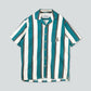 Sport-Cola Stripe Short Sleeve Shirt - Harbor Blue