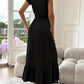 🎉2026 Summer Hot Sale 70% OFF💃Women's Plain V-Neck Ruffled Waist-Defining Shirred V Neck Maxi Dress