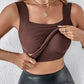 🏆Last Day Special Price ￡8.99!!⚡60K+ SOLD!💐Women's U Neck Thermal Tank Tops with Built-In Bra