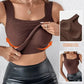 🏆Last Day Special Price ￡8.99!!⚡60K+ SOLD!💐Women's U Neck Thermal Tank Tops with Built-In Bra