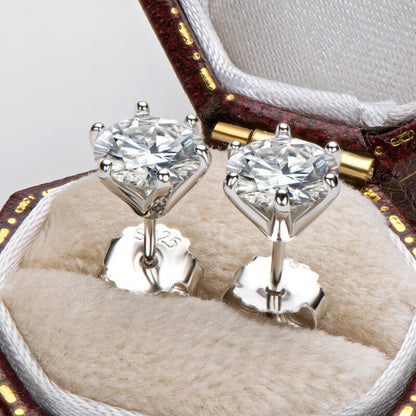 📢📢70%  OFF !! ⏰Stunning Classic Six-Prong Diamond Stud Earrings,Brilliant Sparkle. Perfect For Daily Wear, Gifts & Special Occasions! 🎁💖👂