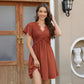 💕2026 New arrival 59% OFF Only ￡29.89! ☀️Florboom Women's Floral Lace Bohemian Dress — Featuring a deep V-neck, a short-length design, flowing short sleeves, and an A-line hem