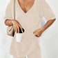 ⏳LAST DAY SALE 50% OFF !!📢Women's Oversized V Neck Short Sleeve Two Piece Short Set