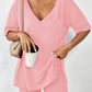 ⏳LAST DAY SALE 50% OFF !!📢Women's Oversized V Neck Short Sleeve Two Piece Short Set