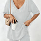 ⏳LAST DAY SALE 50% OFF !!📢Women's Oversized V Neck Short Sleeve Two Piece Short Set