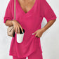⏳LAST DAY SALE 50% OFF !!📢Women's Oversized V Neck Short Sleeve Two Piece Short Set