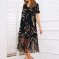 🔥Last Day Special Sale 72% OFF!!💝✨Flowy V-Neck Printed Long Dress, Lightweight, Comfy,Breathable, Wrinkle-Resistant,Flattering For All Body Types.👗