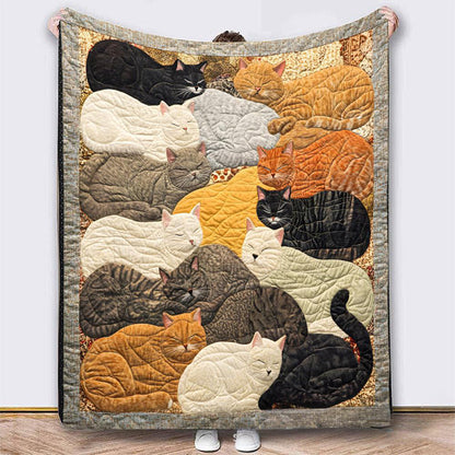 🔥LIMITED-TIME 50% OFF! ⏰🐱🎄 Vintage Cat Pattern Flannel Blanket – Cozy & Comfortable ✨