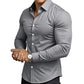📢Hot Sale 50% OFF !!!⏰Men's Solid Color Lapel Long Sleeve Button-Down Shirts