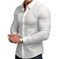 📢Hot Sale 50% OFF !!!⏰Men's Solid Color Lapel Long Sleeve Button-Down Shirts