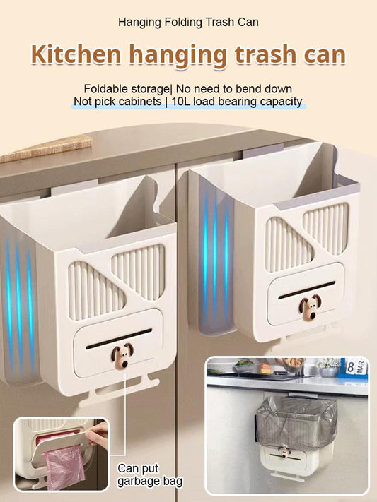 🔥Hot Sale-50%OFF🔥🍃Eco-friendly and practical👍Folding Hanging Kitchen Waste Trash Can