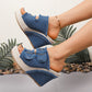 👡New arrival 60% OFF!!🥰Women's Casual Denim Platform Slide Sandals