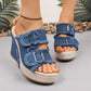 👡New arrival 60% OFF!!🥰Women's Casual Denim Platform Slide Sandals