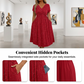 🌸HOT DEAL 65% OFF! Women’s V-Neck Dress – Chic, Elegant & Perfect for Any Occasion ✨