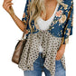 🔥Summer Hot Sale-57% Off!!✨Women's Floral Kimono Ruffle Sleeve Tie Cardigans Flowy Boho Loose Cover Ups